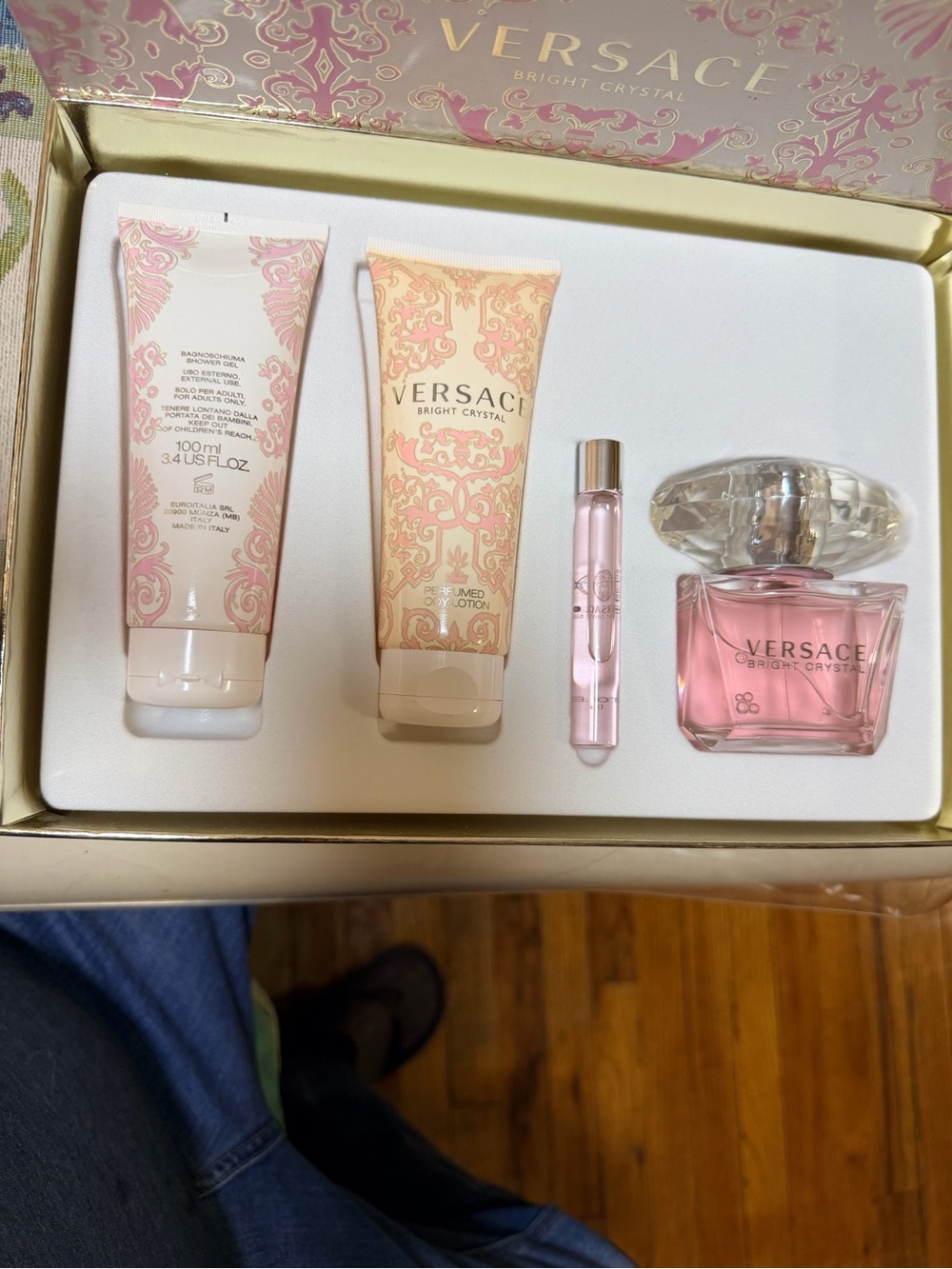 Versace Bright Crystal Pink Fragrance & Body Care Set